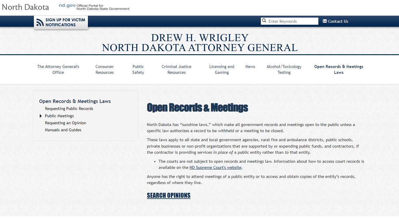 Open Records & Meetings - North Dakota Attorney General